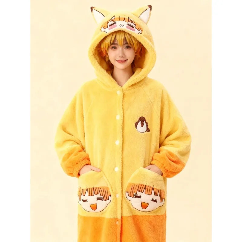 Anime Cute Cartoon Pattern Bathrobe set