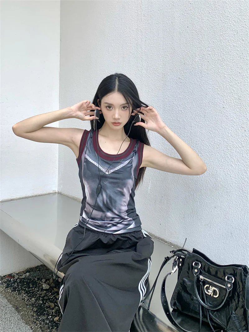 Punk Dark Silver Tank Top