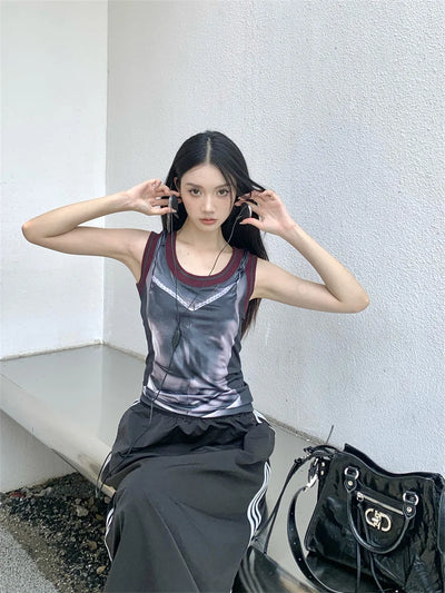 Punk Dark Silver Tank Top