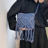 Women Crochet Tassel Beach Bag