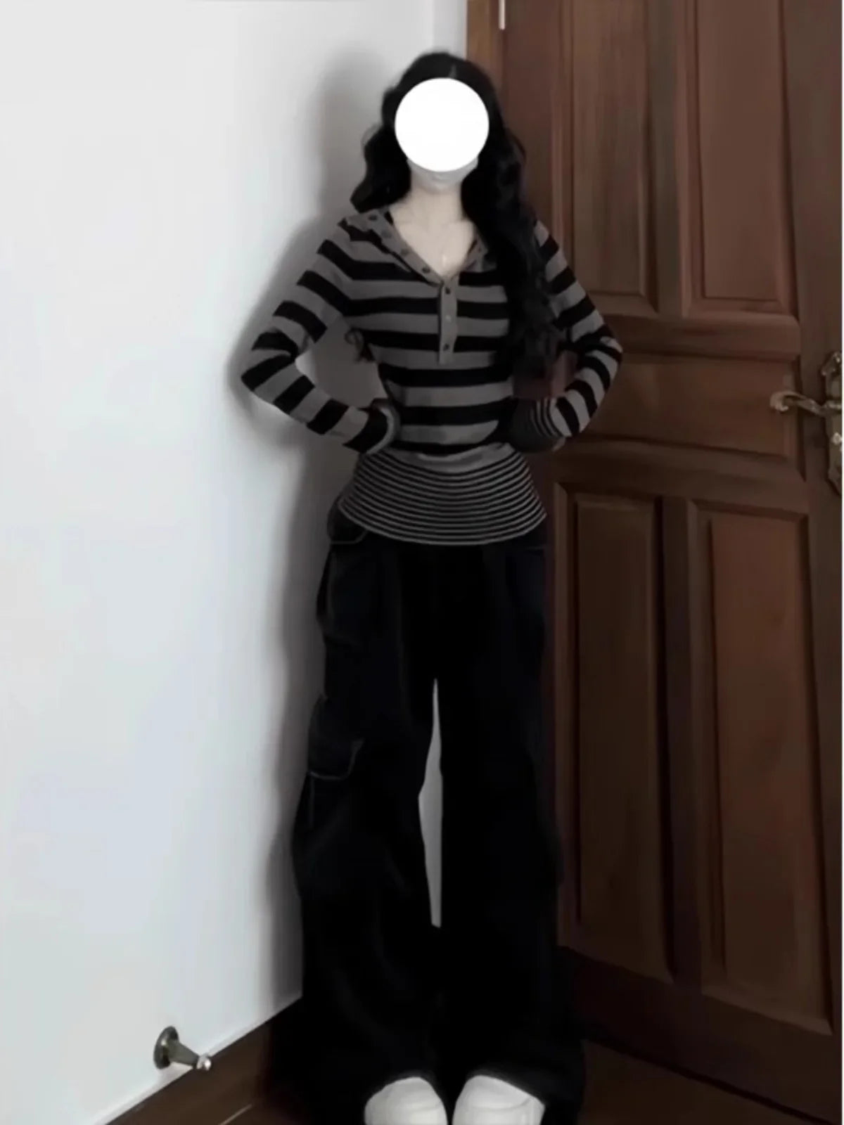 Casual Striped Long Sleeve Hoodie