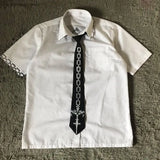Y2K Black Retro Gothic Skull Print Shirt