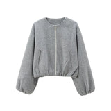 Fleece Women's Soft Zipper Jacket