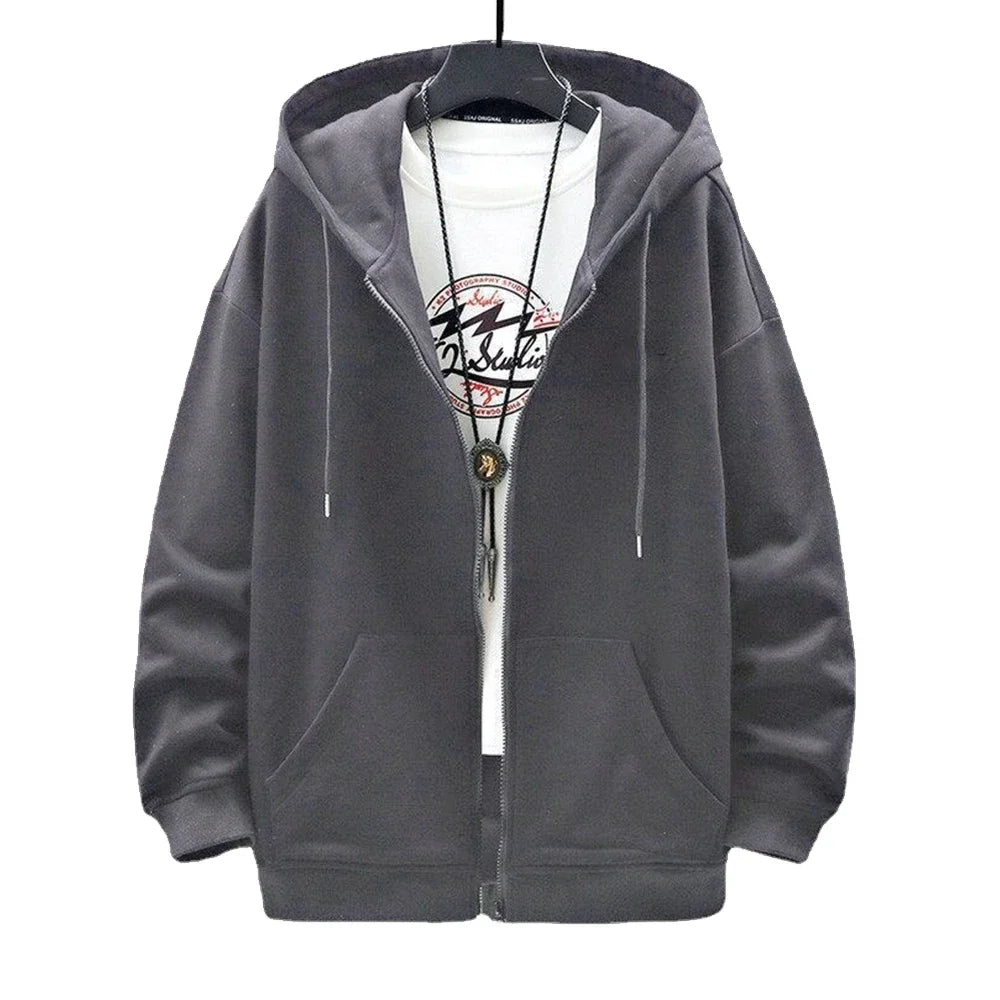 Y2K Men Zip-Up Hoodie