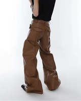 Cyperpunk Straight Leg Leather Pants