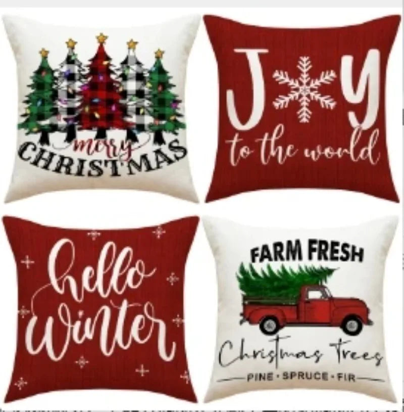 Vintage Christmas Pillow Covers