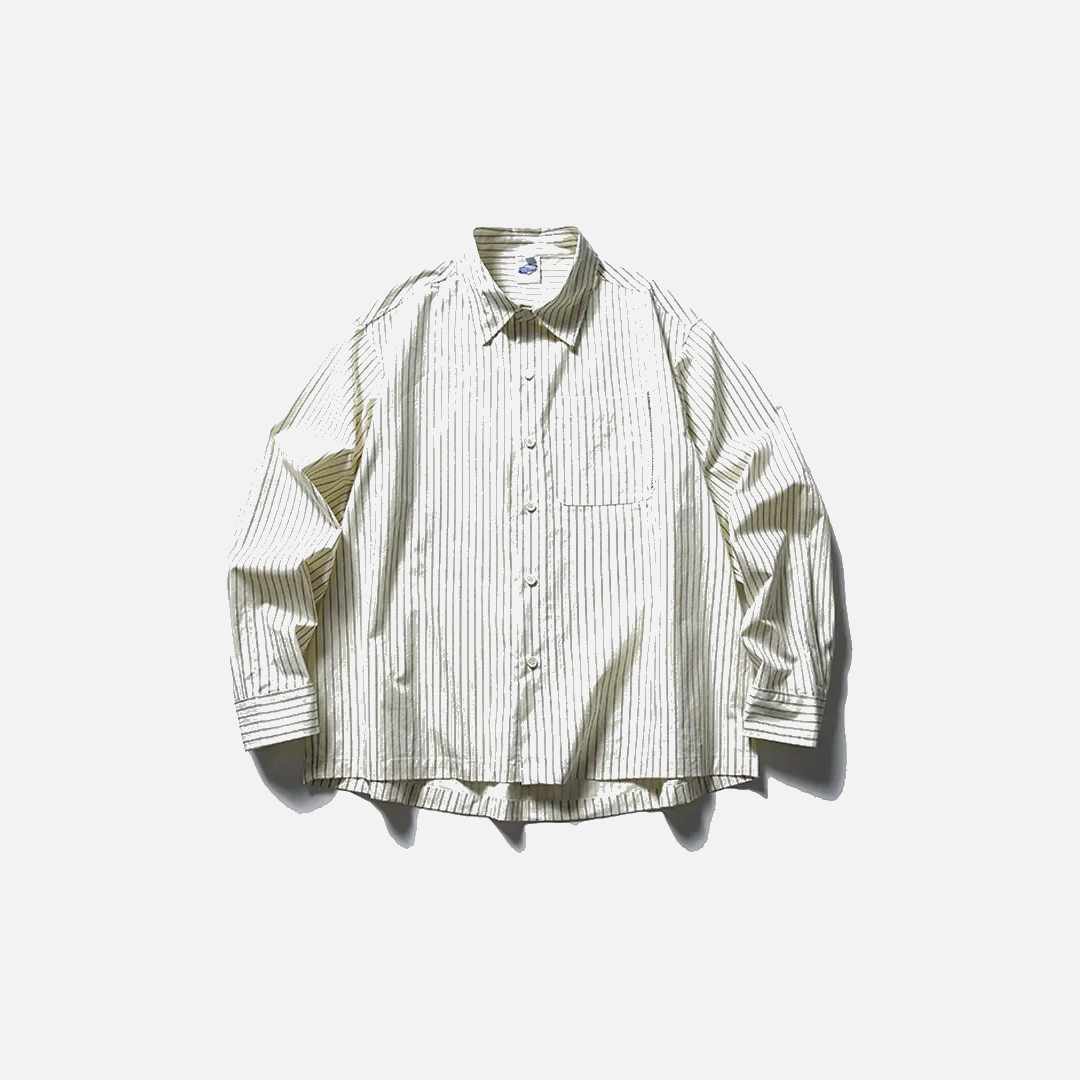 Camisa retro de manga larga a rayas para otoño