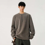 Casual Korean Half Zipper T-Shirt