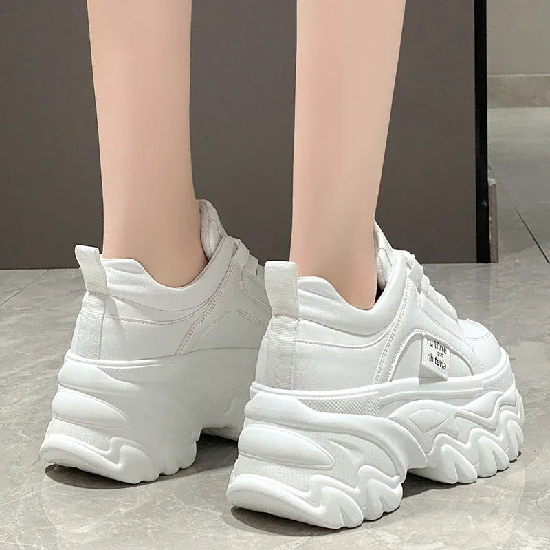 Solid Color Platform Sneakers