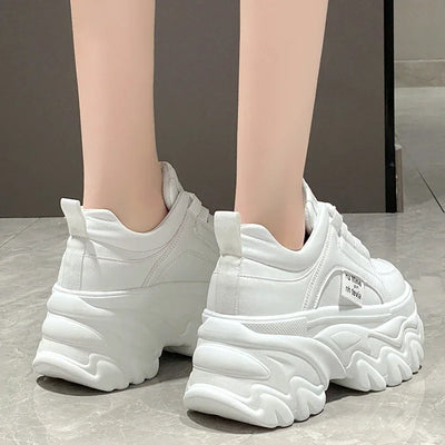 Solid Color Platform Sneakers