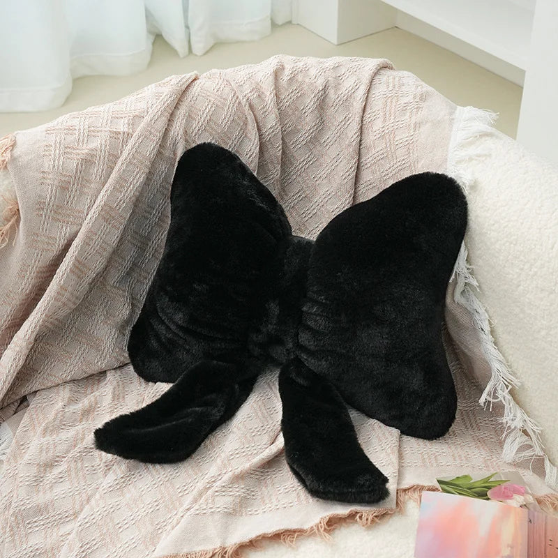 Pink Bow Ribbon Couch Pillow