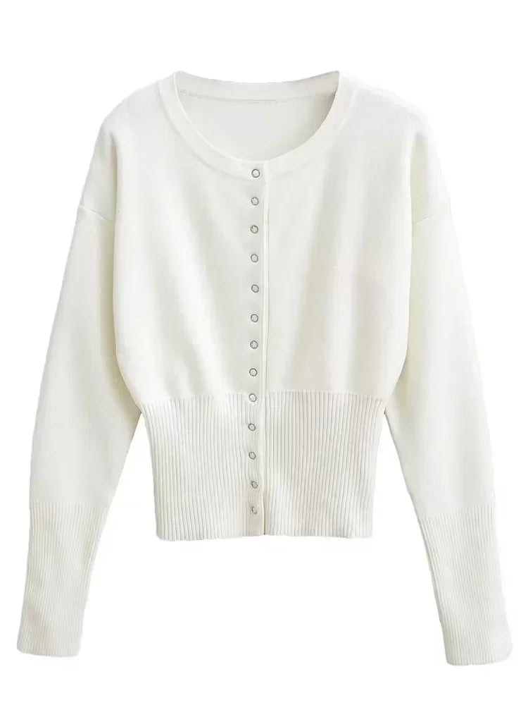 Corporate Girlie Ribbed Cardigan