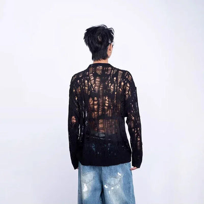Y2K Vintage Threaded Ripped Sweater