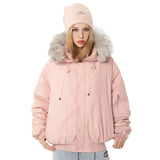 Gefütterte Pufferjacke aus Kunstfell