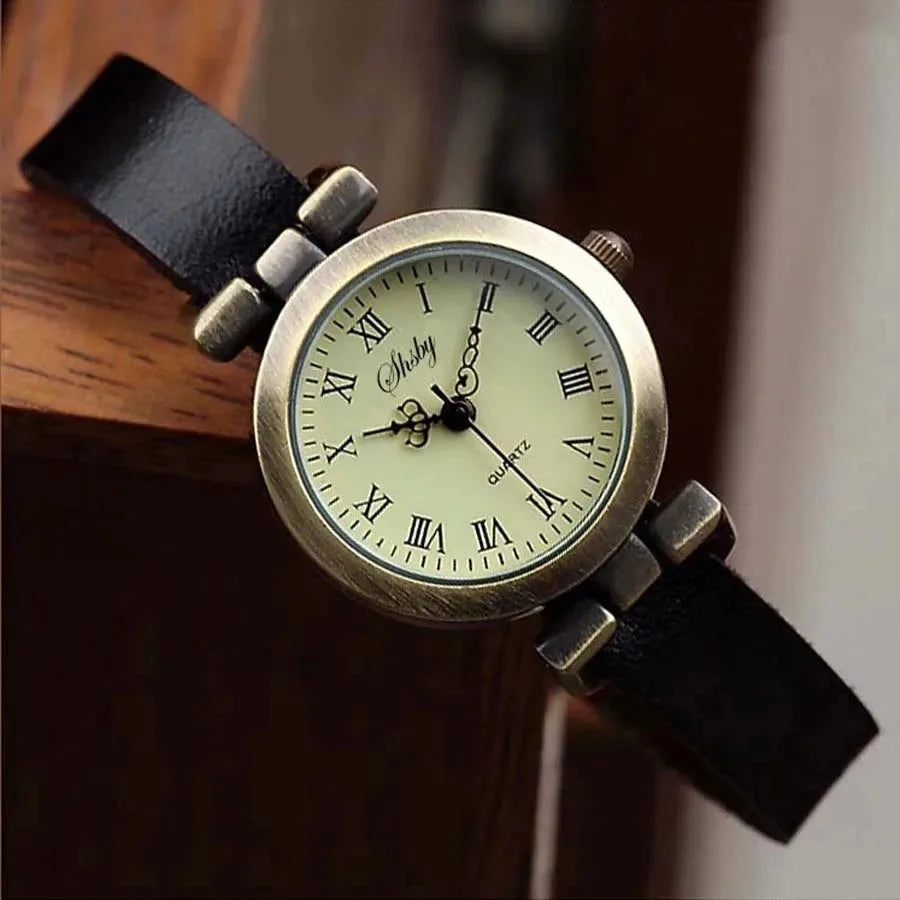 Vintage Bronze Leather Watch