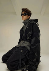 Acubi Crocodile Print Leather Jacket