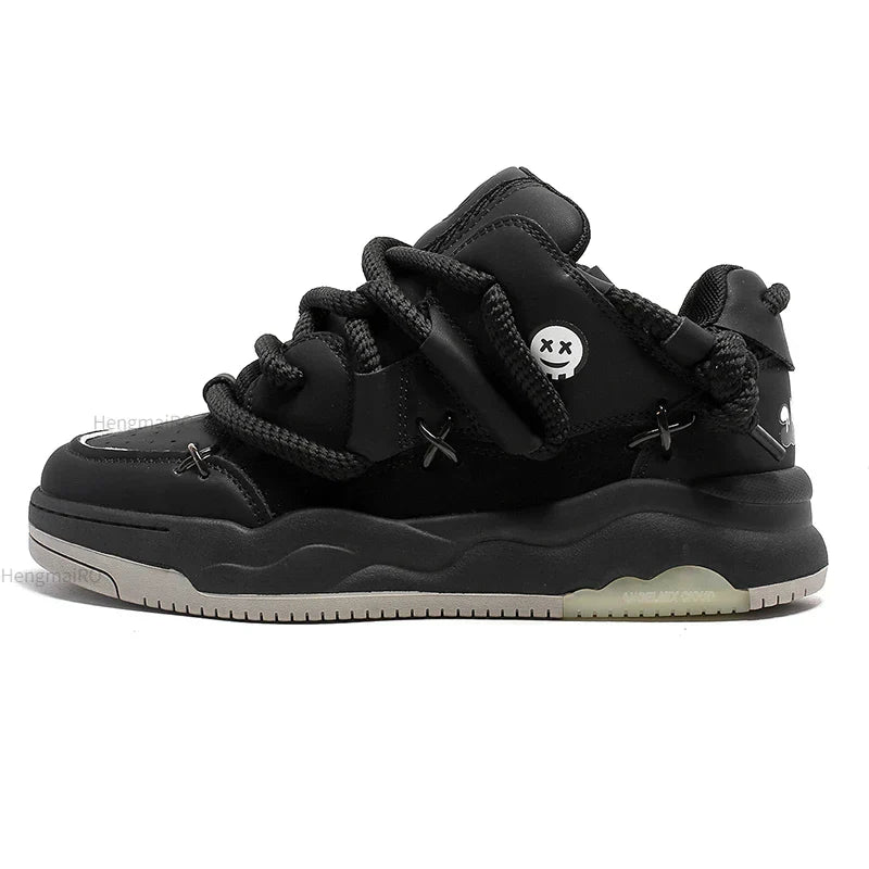 Retro Punk Canvas Leather School Sneakers