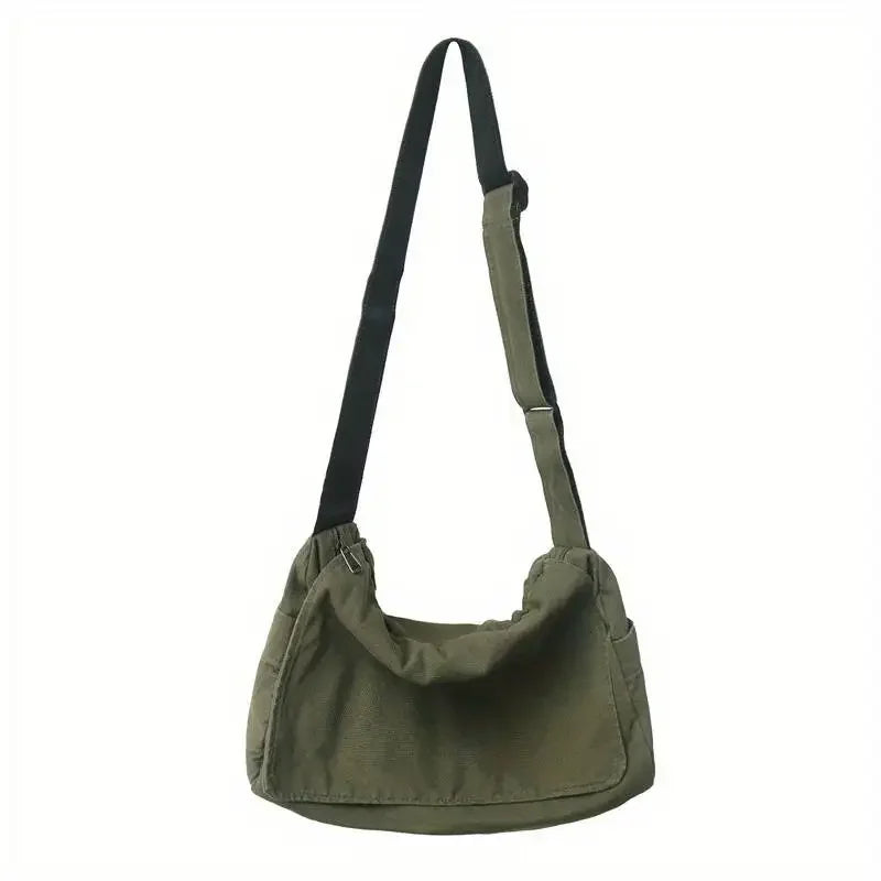 Y2K Large Canvas Messenger Bag