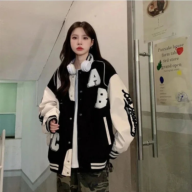 Oversized Korean Style Varsity Jacket