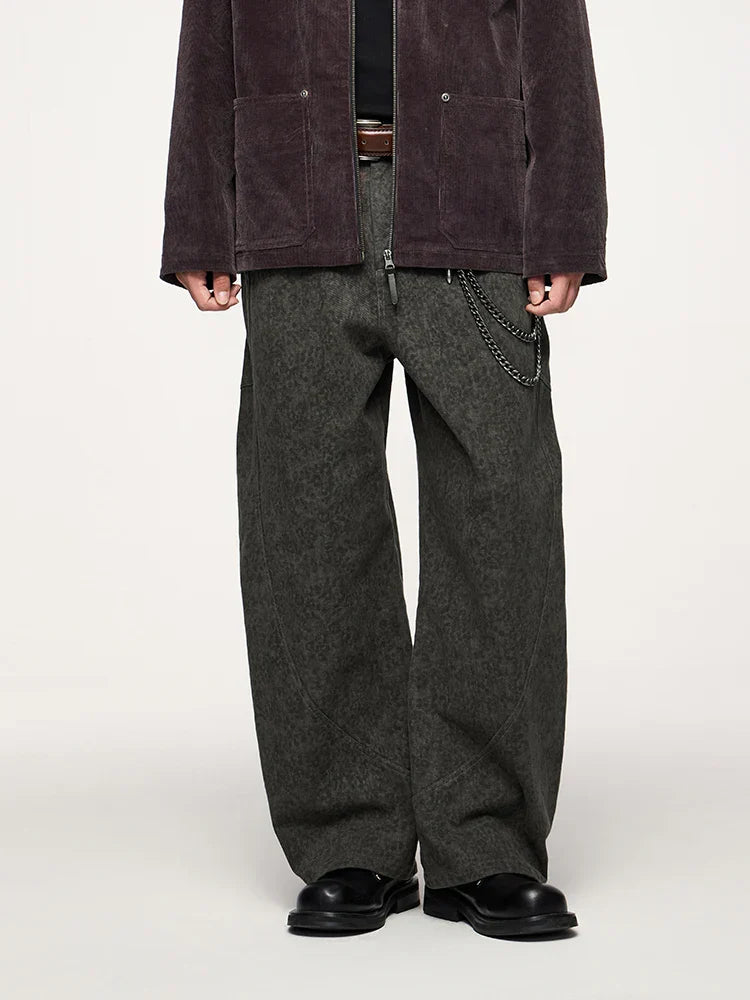 Leopard Camo Straight Leg Pants