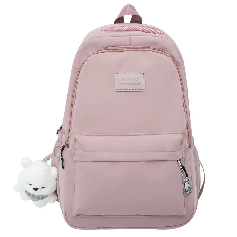 Soft Girl Waterproof College Backpack