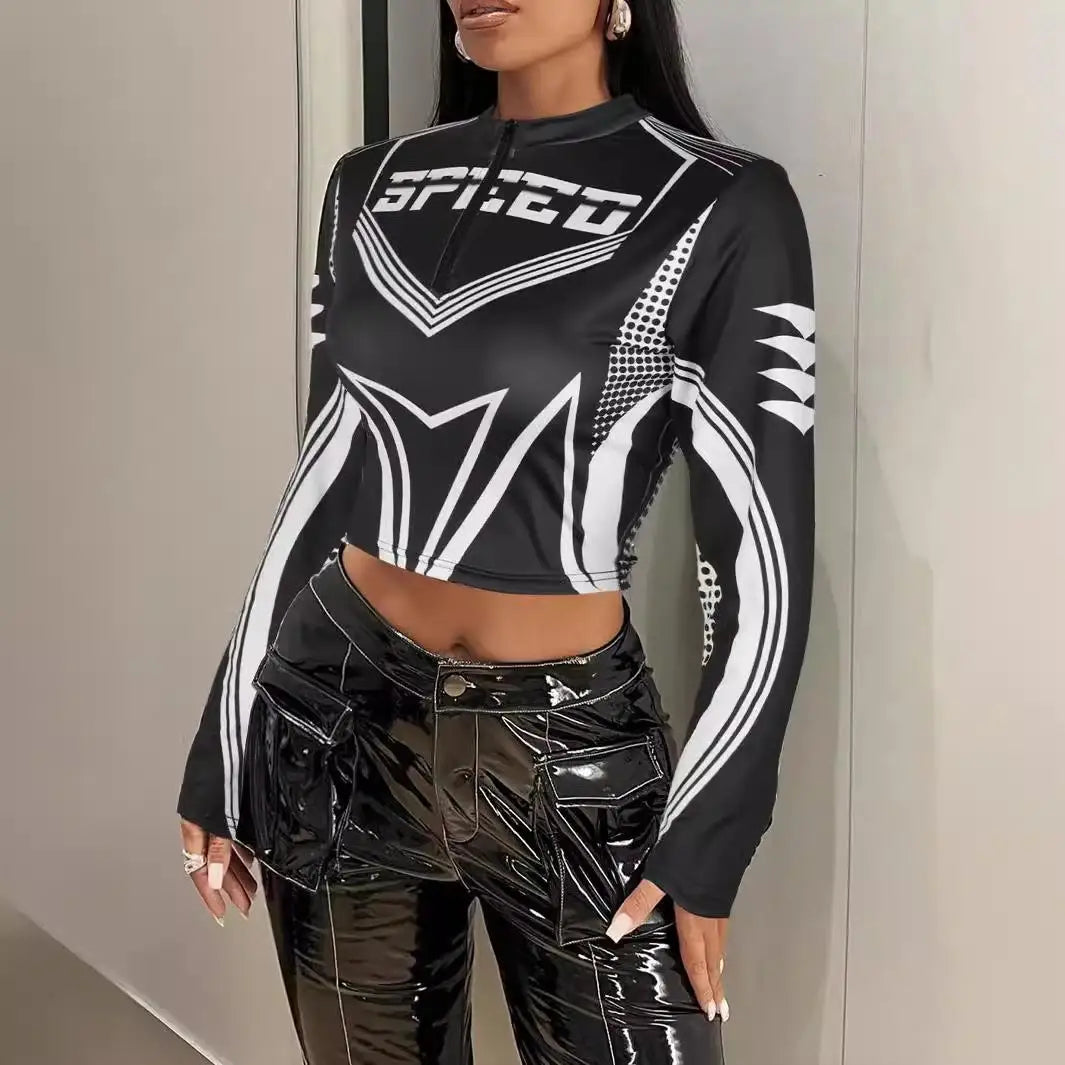 Y2K Motorcycle Cropped Punk Jacket