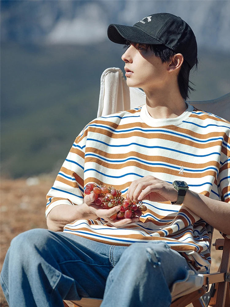Y2K Oversized Striped Tee