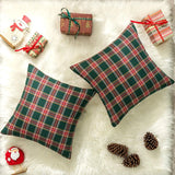 Christmas Plaid Decorative Throw Pillow Covers