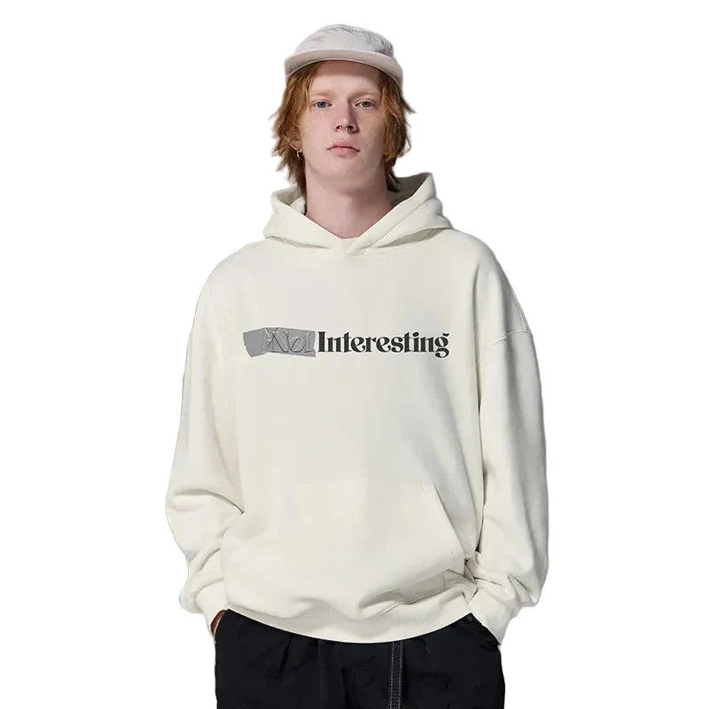 Vintage Interesting Letter Print Hoodie
