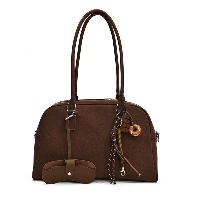 Corporate Girl Fancy Solid Color Shoulder Bag