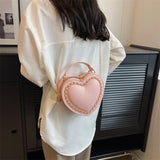 Red Heart Chain Crossbody Bag