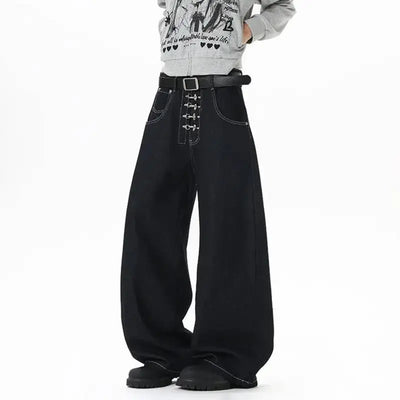 Buckle Wide Leg Jeans