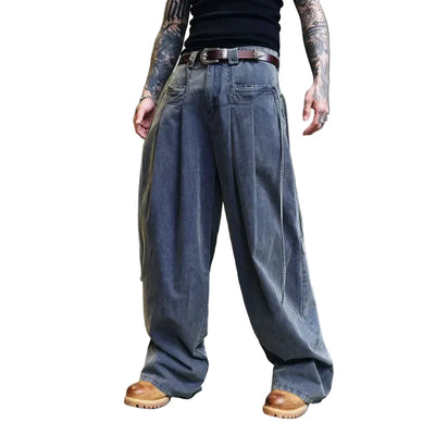 Washed Gray Bending Jeans