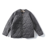 Double Sided Geometric Pattern Puffer Jacket