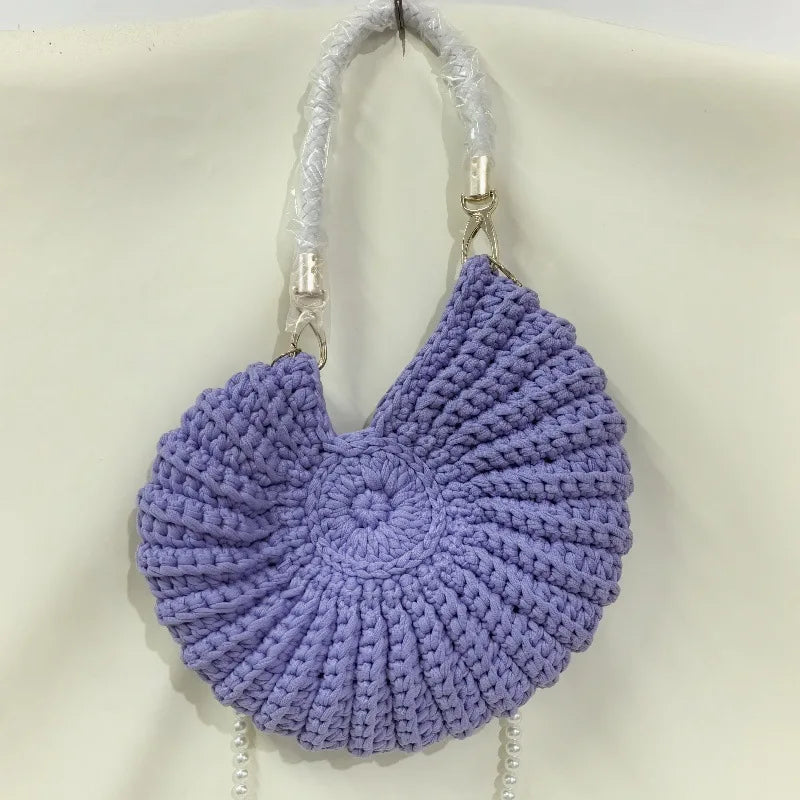 Creative Conch Handmade Crochet Shoulder Bag