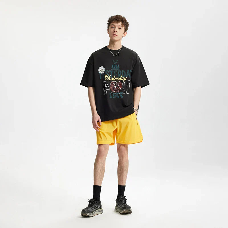 Sommer-T-Shirt mit Vintage-Grafikdruck