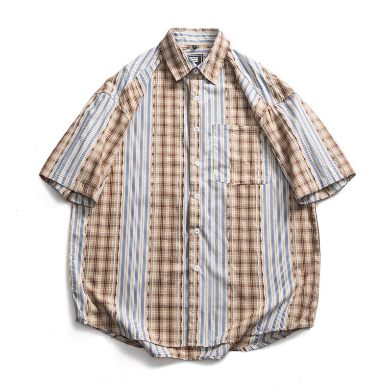 Plaid Striped Loose Shirt