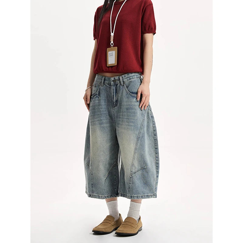 Summer Faded Blue Jorts