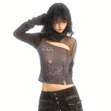 Vintage Strick Grunge Patchwork T-Shirt