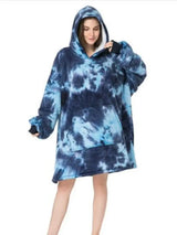 Unisex Flannel Hooded Sweater Blanket
