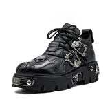 Gothic Rock Leather Platform Shoes