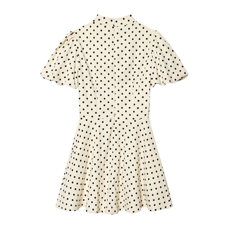 Vintage Black Dot Mini Dress