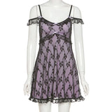 Minivestido Coquette drapeado con corte en A