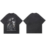 Gruseliger Geist Washed Black T-Shirt