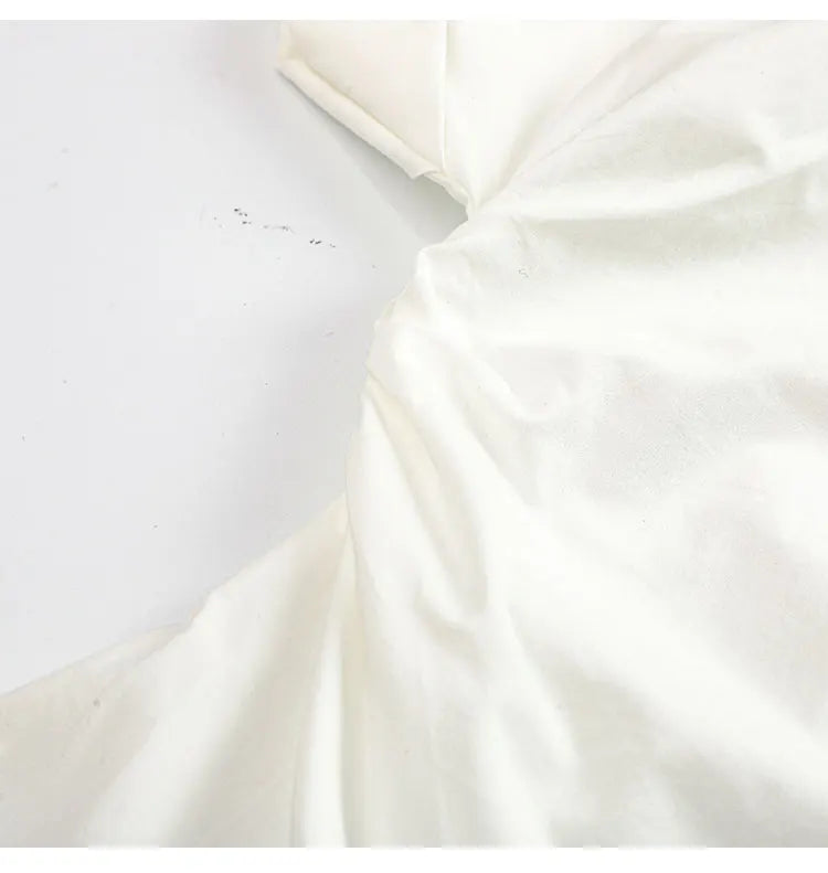 Women Korean Short Sleeve White Shirt