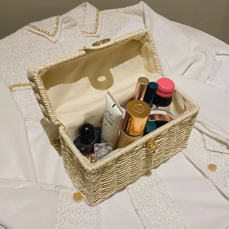 Summer Box Straw Handbag