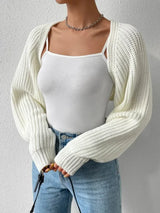 Handmade Crochet Casual Solid Color Cardigan