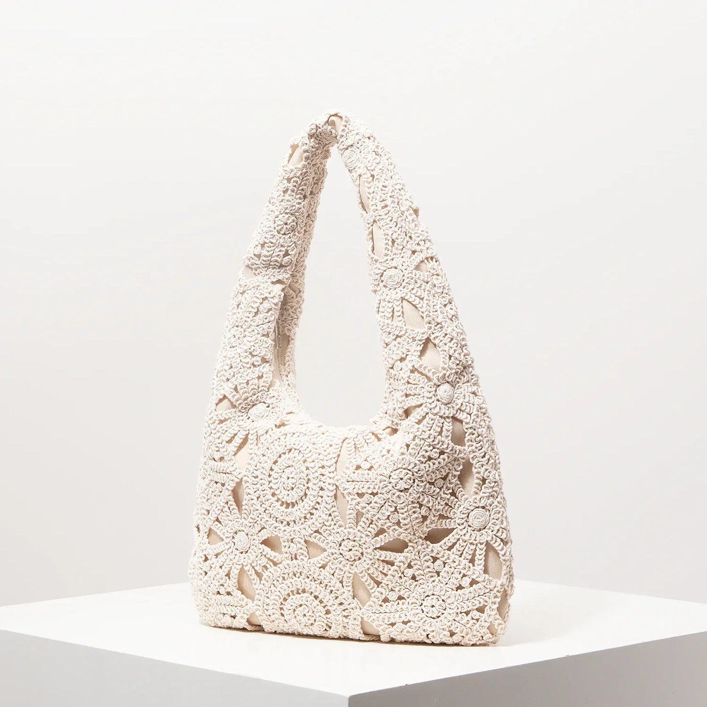 Bolso de Hombro de Patrón Vintage Calado