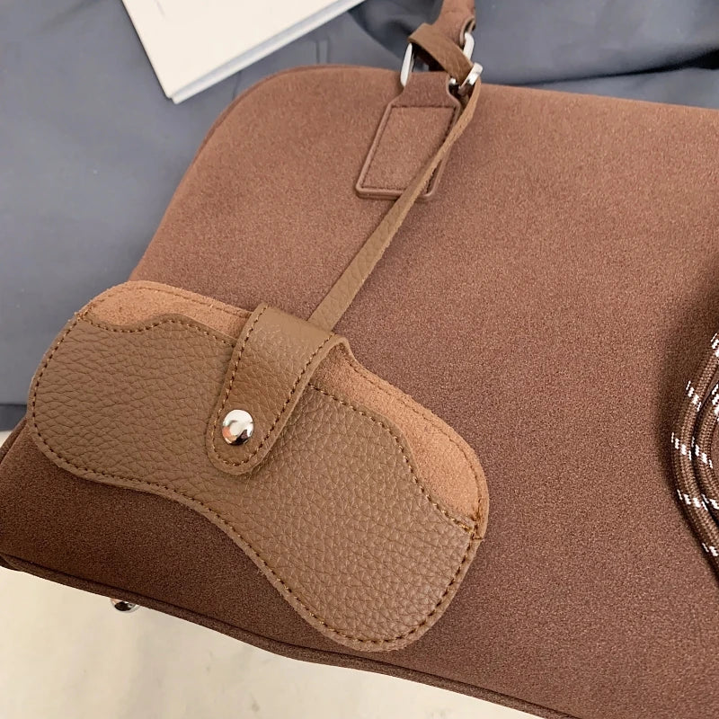 Corporate Girl Fancy Solid Color Shoulder Bag