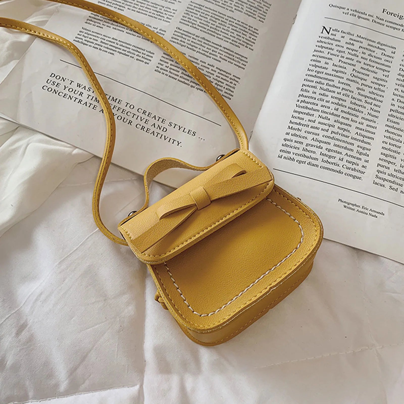 Cute Leather Bow Messenger Bag